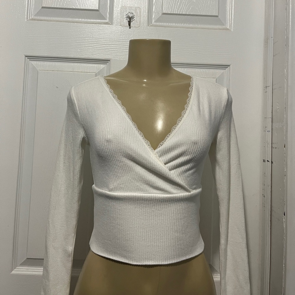 White Wrap Top